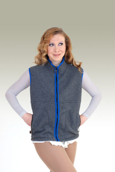 OKSANA BAIUL® ACTIVE  "GRAY" FLEECE VEST (Unisex)